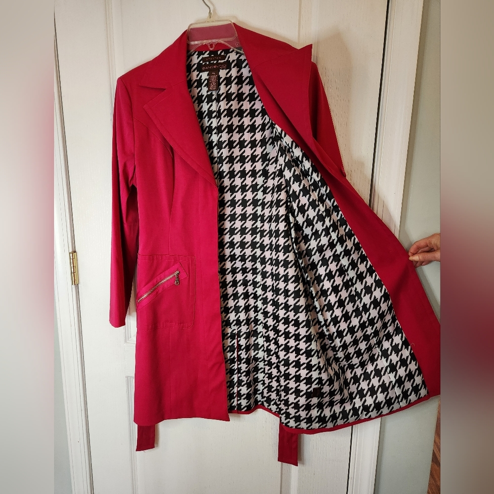 NWOT Bandolino Petite Large Pink Trench Coat - Picture 2 of 4